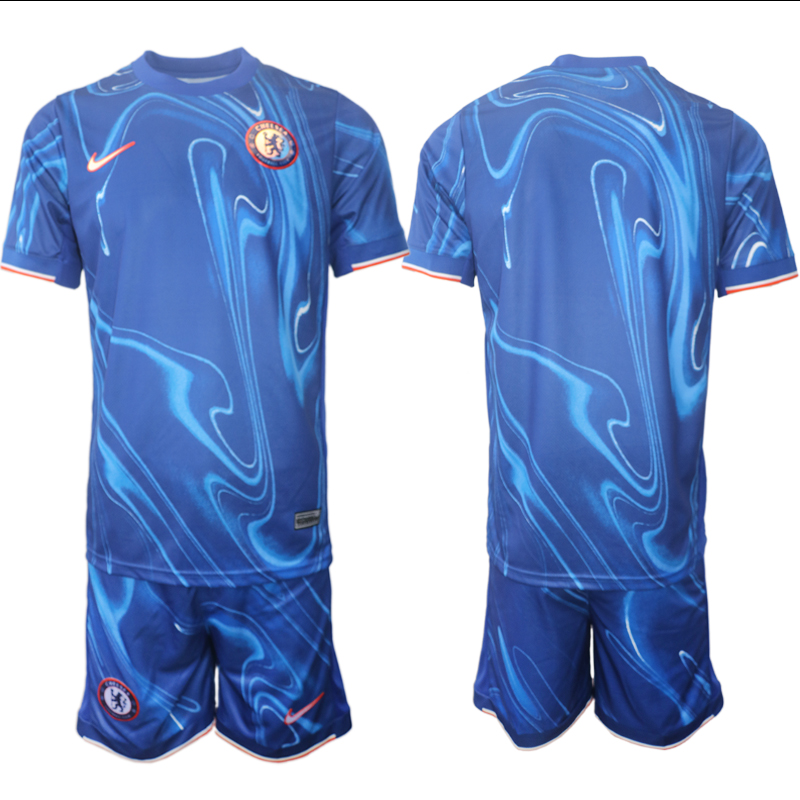 Men 2024-2025 Club Chelsea home Blue blank Soccer Jersey->chelsea jersey->Soccer Club Jersey